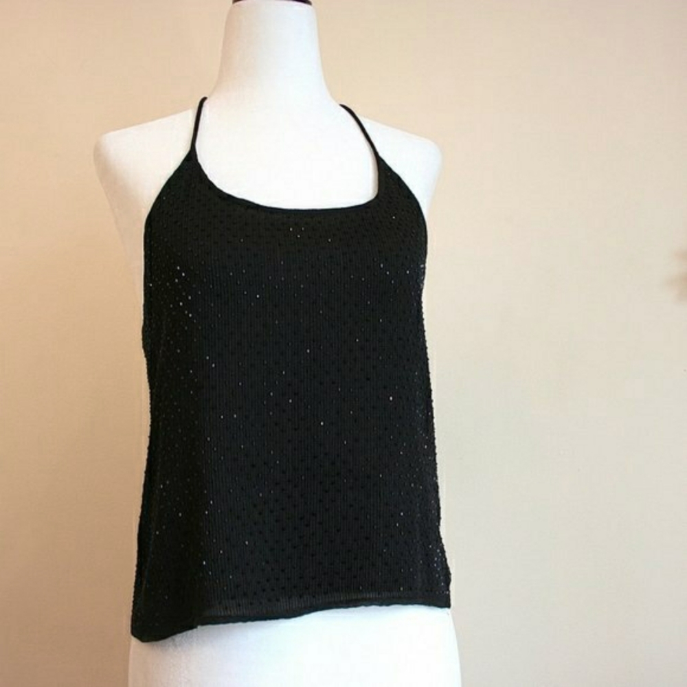 Liz Claiborne Collection Beaded Strappy Halter Top